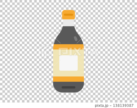 An illustration of a bottle containing ponzu sauce. An illustration of a bottle containing ponzu sauce. 138139387