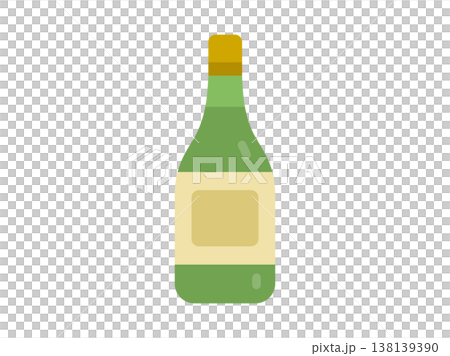 Illustration of a white wine bottle icon Illustration of a white wine bottle icon 138139390