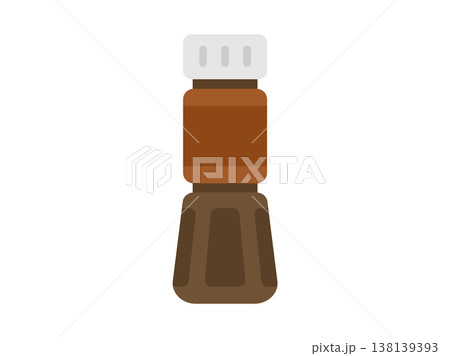 とんかつソースのボトルのアイコンのイラスト 138139393