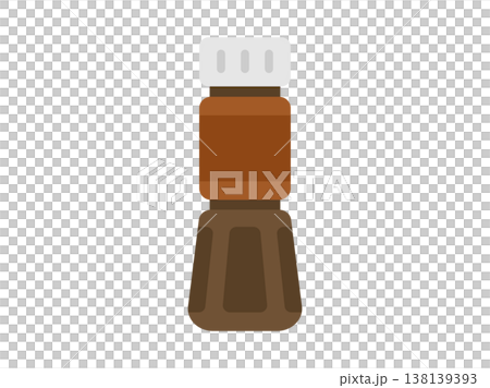 とんかつソースのボトルのアイコンのイラスト 138139393