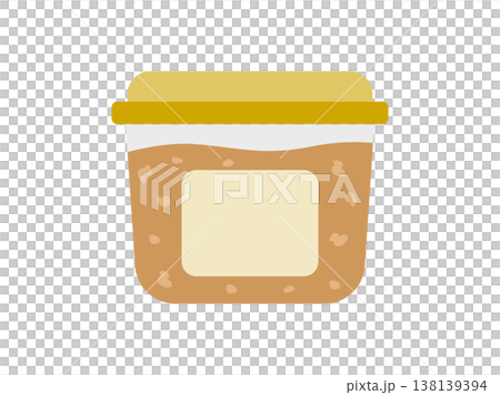 包裝盒上味噌圖示的插圖。 包裝盒上味噌圖示的插圖。 138139394