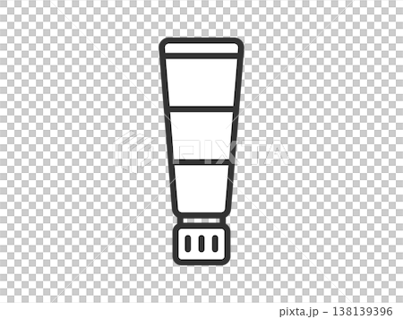 Illustration of a condiment tube icon (line drawing) 138139396