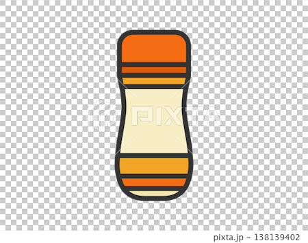 塩こしょうボトルのアイコン（線画カラー）のイラスト 138139402