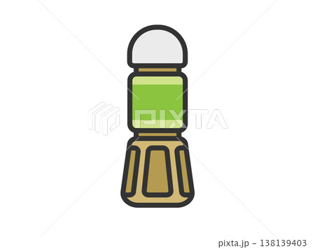 ドレッシングボトルのアイコン（線画カラー）のイラスト 138139403