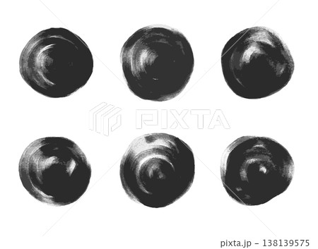 墨で描いた丸 墨で描いた丸 138139575