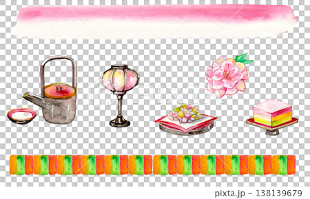 Colorful illustrations for the Hina Matsuri (Girls' Festival) 138139679