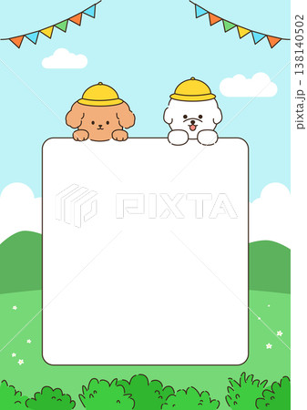 Vector illustration of cute dogs. Vector illustration of cute dogs. 138140502