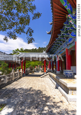Lijiang, China - April 11, 2024 : Main pavilion at Mufu Palace in Lijiang old town, China on April 11, 2024. 138140834