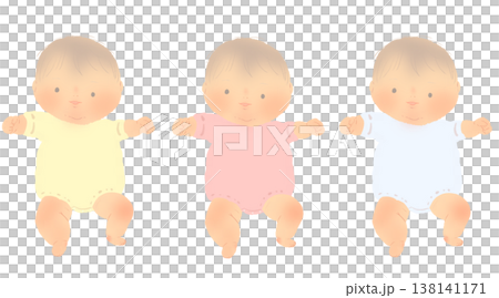 赤ちゃんの全身イラスト 138141171