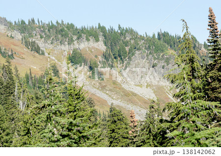 Mount Rainier in summer, a prominent mountain in Washington Mount Rainier in summer, a prominent mountain in Washington 138142062