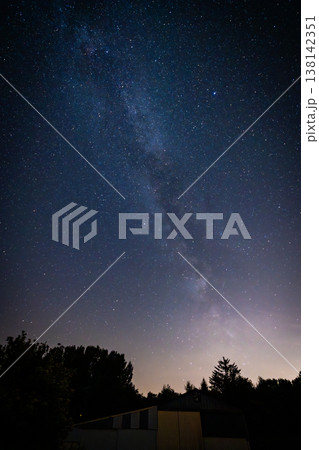 Bergnicourt, Rethel, Ardennes, Grand-Est, France, August, 28th, 2025, Horizon lit by ambient light Bergnicourt, Rethel, Ardennes, Grand-Est, France, August, 28th, 2025, Horizon lit by ambient light 138142351
