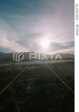 Scenic landscape of Mount Salak taken from Bogor Ciawi Sukabumi toll road 138142779
