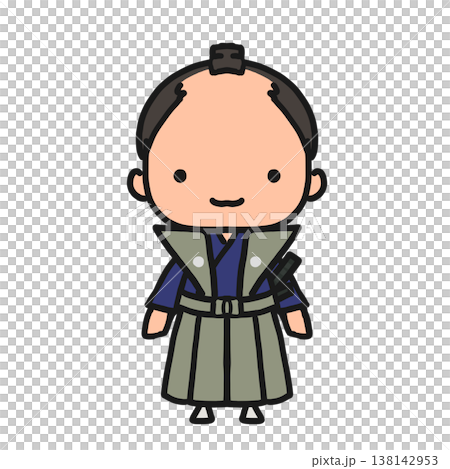 一位身著正式服裝的武士 一位身著正式服裝的武士 138142953