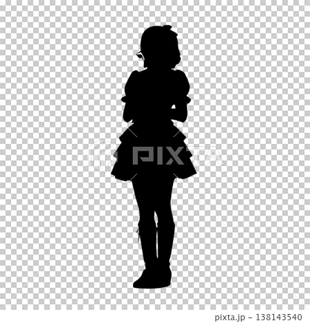 Silhouette pose of a female idol 138143540