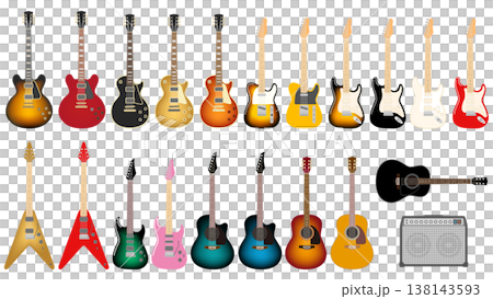 吉他圖標集 138143593