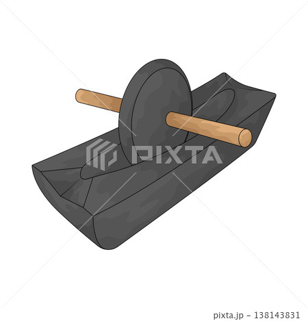 Illustration of medicine roller mill grinder 138143831