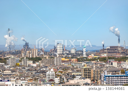 大分市街地と臨海コンビナート 大分市街地と臨海コンビナート 138144081