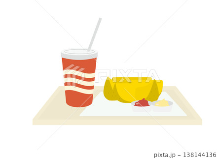 くし切りのフレンチフライとジュースのセット 138144136