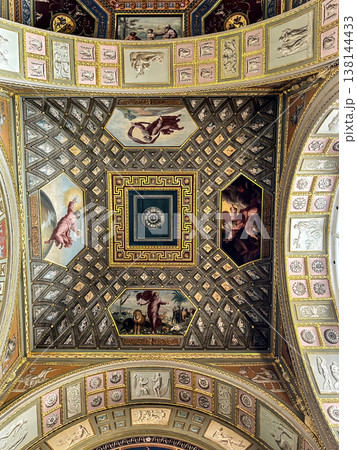 The luxurious interiors of the Raphael Loggia in the Hermitage Museum in St. Petersburg, Russia. The luxurious interiors of the Raphael Loggia in the Hermitage Museum in St. Petersburg, Russia. 138144433