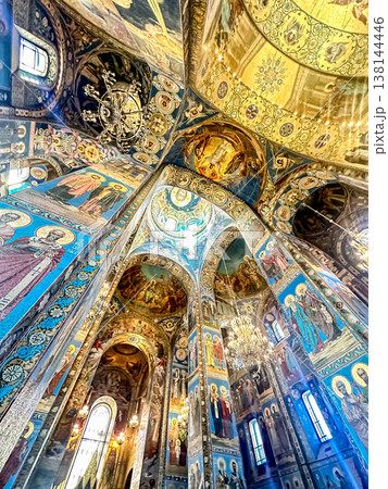 The luxurious interiors of the Church of the Savior on Spilled Blood, St. Petersburg, Russia The luxurious interiors of the Church of the Savior on Spilled Blood, St. Petersburg, Russia 138144446