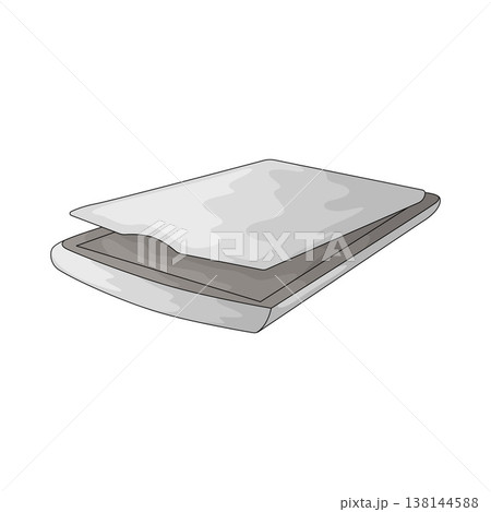 Illustration of Flat Bed Scanner 138144588