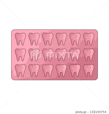 Illustration of dental mold 138144754