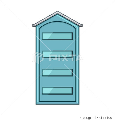 Portable bio toilet unit providing temporary sanitation services 138145100