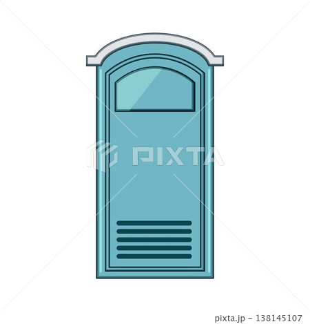 Portable chemical toilet providing temporary sanitation services 138145107