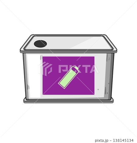 Battery recycling container organizing discarded power sources 138145134