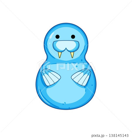 Cute blue walrus character bath toy for kids Cute blue walrus character bath toy for kids 138145143
