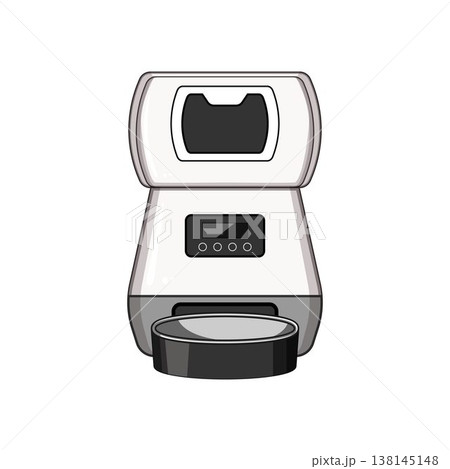 Automatic pet feeder dispensing food for animals 138145148