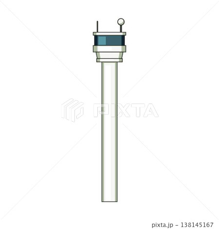 Airport control tower monitoring air traffic concept Airport control tower monitoring air traffic concept 138145167