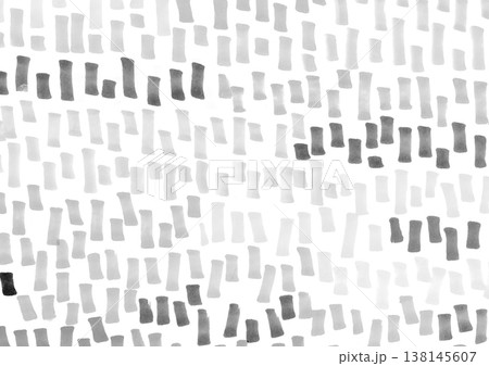手描き風のマーカーで描かれたモノトーンの抽象パターン背景・アナログ感のある幾何学模様デザイン 138145607