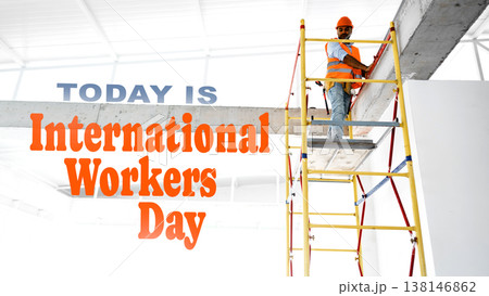 Celebration of International Workers Day with workers on site on May 1 Celebration of International Workers Day with workers on site on May 1 138146862