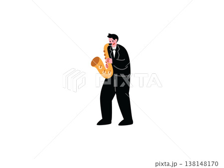 サックスを演奏する男性 138148170