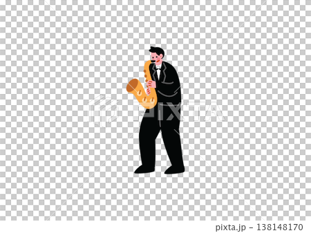 サックスを演奏する男性 138148170