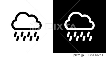 雨のアイコン 強い雨 天気予報 雨のアイコン 強い雨 天気予報 138148241