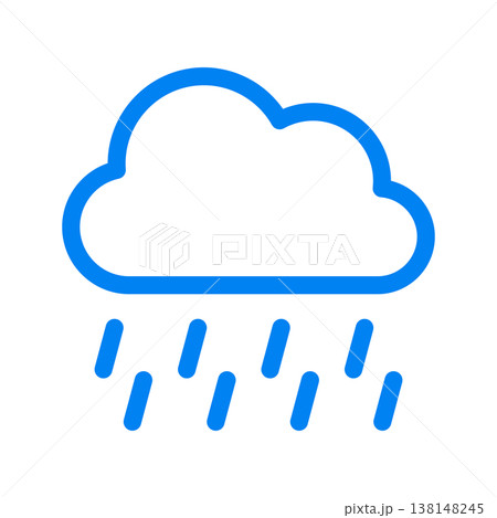 雨のアイコン 強い雨 天気予報 雨のアイコン 強い雨 天気予報 138148245