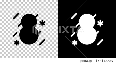 暴風雪、雪、雪人圖示 天氣預報 138148285