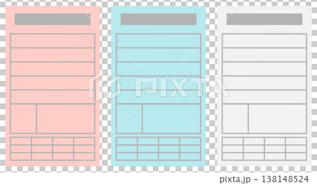 交通違反の赤切符青切符白切符のイラスト3点セット 交通違反の赤切符青切符白切符のイラスト3点セット 138148524