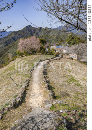 果無集落(十津川村、3月中旬) 果無集落(十津川村、3月中旬) 138148833