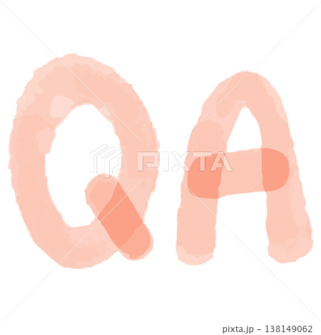 よくある質問・QAのアイコン 水彩のぬくもり：幼稚園HP用ベクターアイコン 138149062