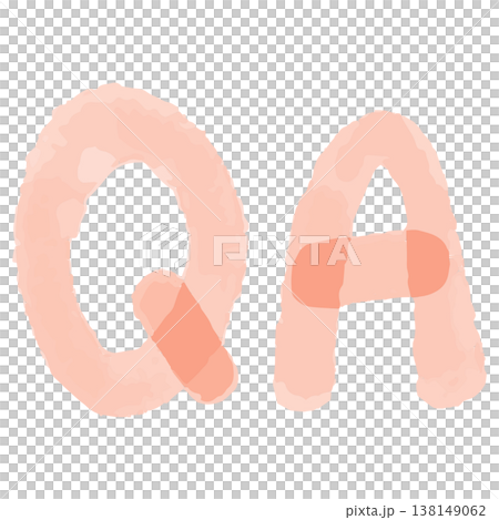 よくある質問・QAのアイコン 水彩のぬくもり：幼稚園HP用ベクターアイコン 138149062