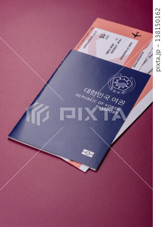 Korea, Korean passport for travel, immigration, or identity verification. Korean passport Korea, Korean passport for travel, immigration, or identity verification. Korean passport 138150162