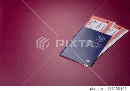 Korea, Korean passport for travel, immigration, or identity verification. Korean passport 138150163