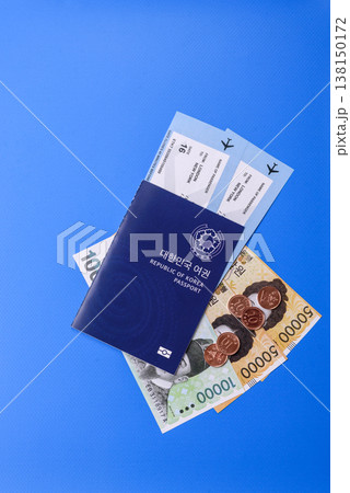 Korea, Korean passport for travel, immigration, or identity verification. Korean passport 138150172