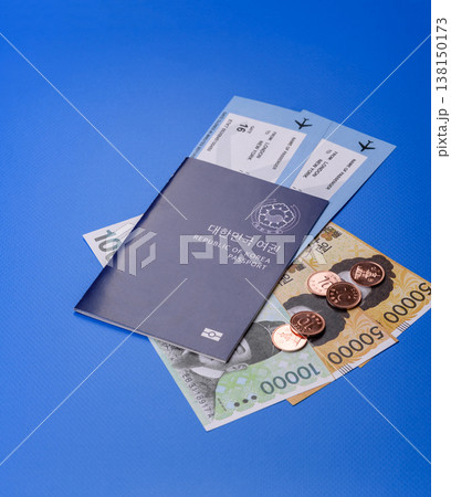 Korea, Korean passport for travel, immigration, or identity verification. Korean passport 138150173
