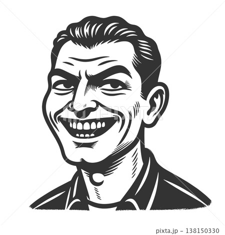 Smirking Man Face Internet Troll vector Smirking Man Face Internet Troll vector 138150330