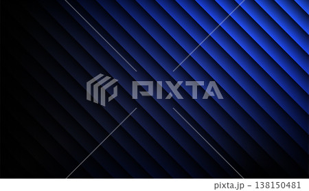 Dark blue diagonal stripe abstract background. Modern gradient line texture with Minimal futuristic design 138150481