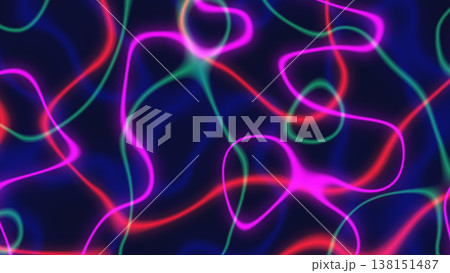 Colorful light patterns create dynamic shapes on a dark background during the night Colorful light patterns create dynamic shapes on a dark background during the night 138151487